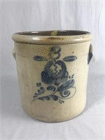 American Antique 3 Gal. Crock with Floral Design