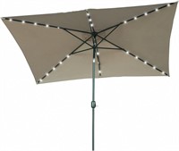 LED Patio Umbrella - 10' x 6.5' (Tan)