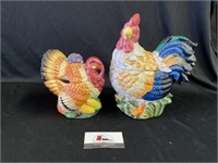 Ceramic Turkey and Chicken Decor