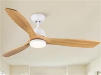 Farmhouse 52 In. Indoor  Solid Wood Ceiling Fan