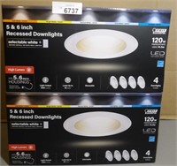 2x Recessed Downlights 5 & 6 Inch