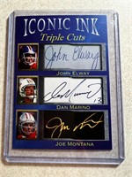 JOHN ELWAY DAN MARINO JOE MONTANA ICONIC INK PRI