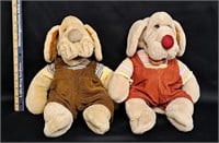 VINTAGE WRINKLE DOG PUPPETS-1980s