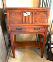 Oak Mission-Style Drop-Front Desk