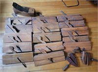 Vintage Wooden Hand Planes and Clamps