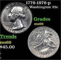 1776-1976-p Washington Quarter 25c Grades GEM+ Unc