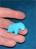 Little Blue Stone Carved Bear?