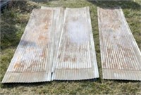 10 Sheets Used Corrugated Tin, 12 foot by 26