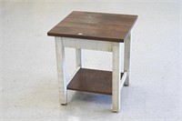 BROWN MAPLE WITH RUSTIC CHERRY "URBANA" END TABLE