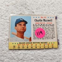 1963 Post Cereal Charlie Maxwell
