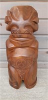 Carved Wood sculpture 11" tall Tiki??