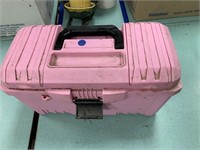 Pink toolbox and supplies