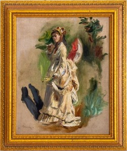 After Renoir "Jeune Femme a l'Ombrelle" Oil