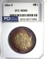 1884-O Morgan PCI MS65 Purple Toning