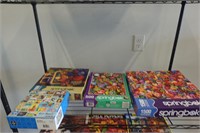 Assorted Puzzles Shelf Lot