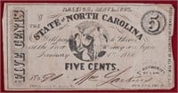 1863 5 Cent NC Note