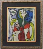 WOMAN SEATED IN ARMCHAIR GICLEE BY PABLO PICASSO