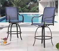 Swivel Sling Outdoor Bar Stool (2-Pack)