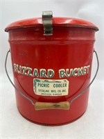 Vintage blizzard bucket picnic cooler