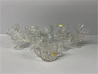 Glass Sherbert  bowls, and Assorted sugar dishes