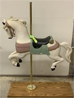 PLASTIC CAROUSEL HORSE 35" LONG 50" TALL