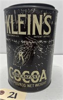 Klein's Breakfast Cocoa Tin - 2 1/2lb Size
