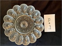 L.E. Smith Sandwich Pressed Glass Egg Plate