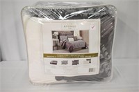 7 PIECE COMFORTER SET - KING - TAUPE PATTERN