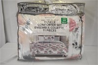 KING SIZE 11 PIECE COMFORTER SET - FLORAL