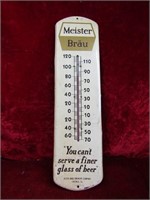 Meister Brau Beer Thermometer. 27"x7"