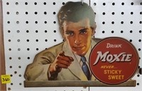 Card Board Moxie Drink Advertisment