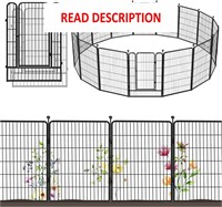 Decorative Garden Fence 16 Pack 40x36' Black