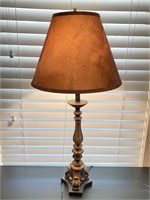 Goldtone Hand Rubbed Bass Table Lamp