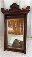 Antique Edwardian wall mirror, with the original