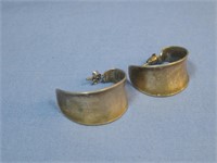 Vtg Sterling Silver Mexico Earrings Hallmarked