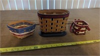 LONGABERGER RED WHITE AND BLUE BASKETS