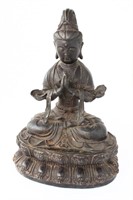 Chinese Bronze Seated Buddha,