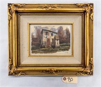 Framed Oil on Metal Painting by Guido Borelli