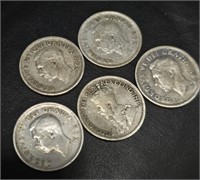 Silver Pack Of 5 App 11.3G  Coin