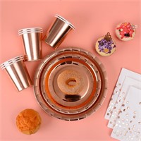 NEW $32 Rose Gold Party Supplies, 152 Pcs