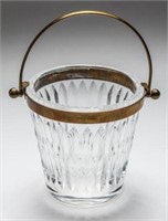 Baccarat Crystal Brass Mounted Champagne Bucket