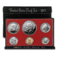 1977 United States Mint Proof Sets 6 coins No Oute