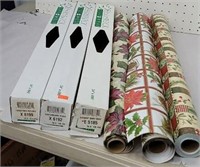 partial rolls of commercial gift wrap