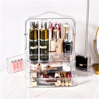 Cosmetics Storage Box with Transparent Lid