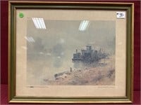 Paul Sawyier Framed Print, ‘Houseboat on K