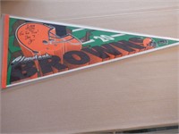 LOU GROZA SIGNED CLEVELAND BROWNS PENNANT