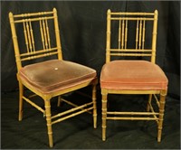 6 SPINDLE TURNED FAUX BAMBOO CHAIRS