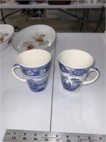 2 spode blue room mugs