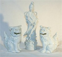 Ceramics Pair of Chinese Dragons & Lady Japan