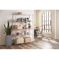 S.S. Steel 5-Tier Utility Shelving Unit, 48x18x72